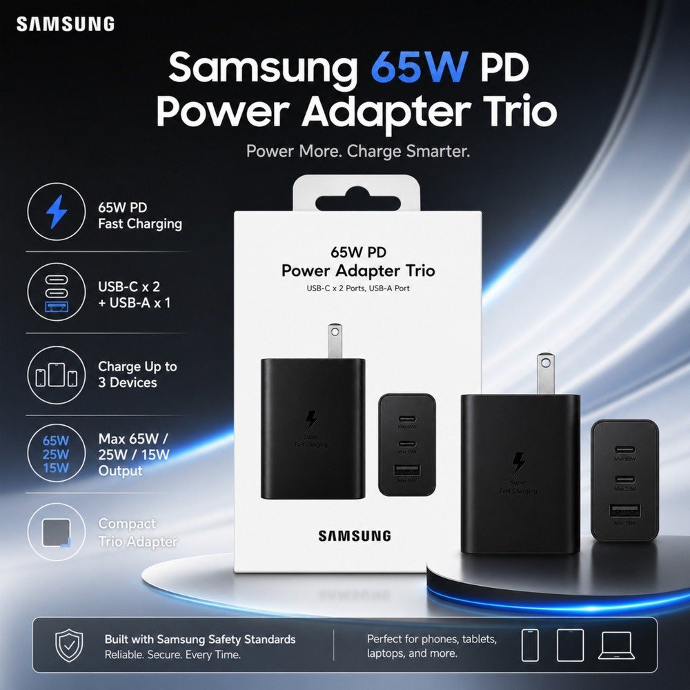 Samsung 65W Power Adapter Trio