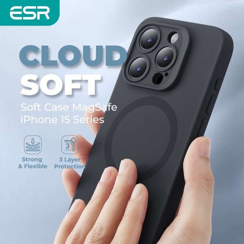 ESR Cloud Soft HaloLock iPhone 15 Pro Case