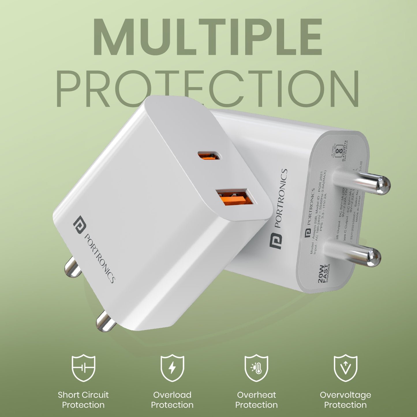 Portronics Adapto 20B Dual USB Charger